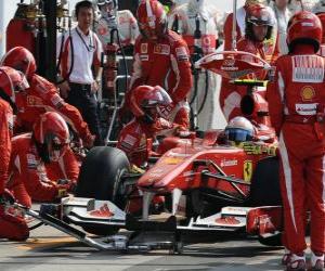 Puzzle Fernando Alonso στα pits - Ferrari - Monza 2010